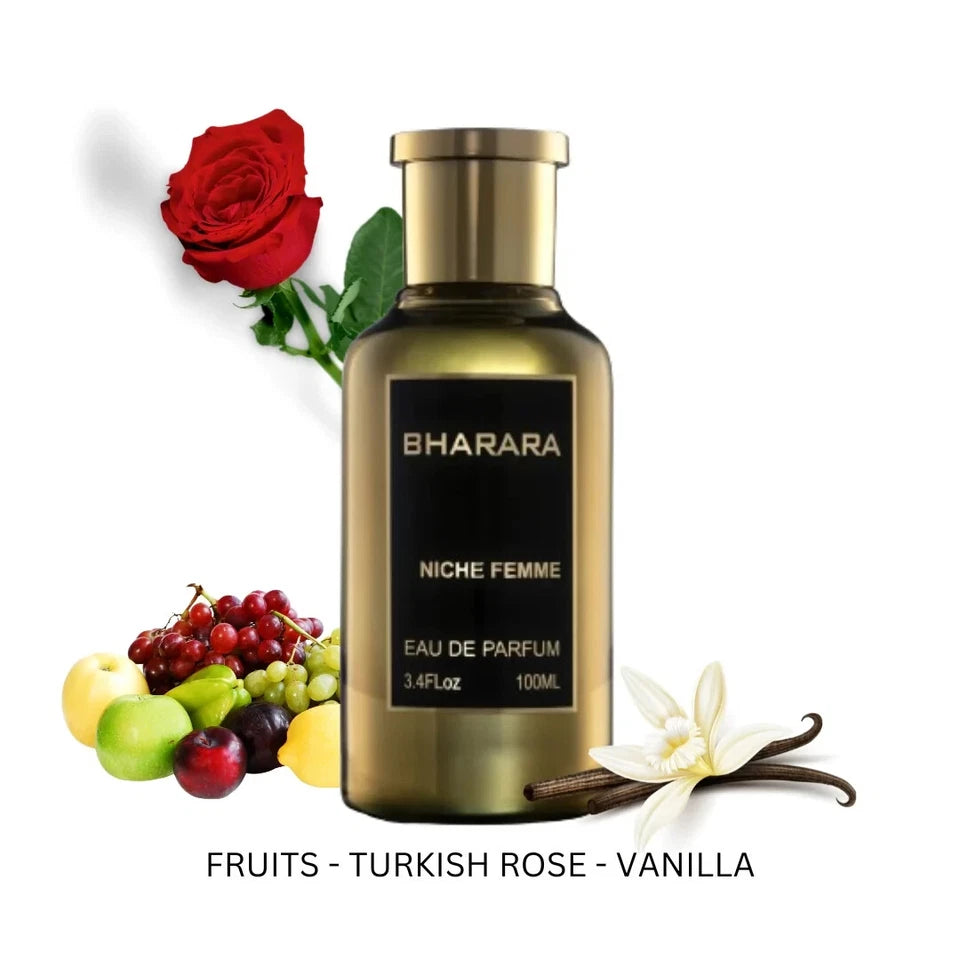 BHARARA Niche Femme Eau De Parfum 3.4 oz 100ml Luxurious Floral Oud Women's Perfume Fragrance